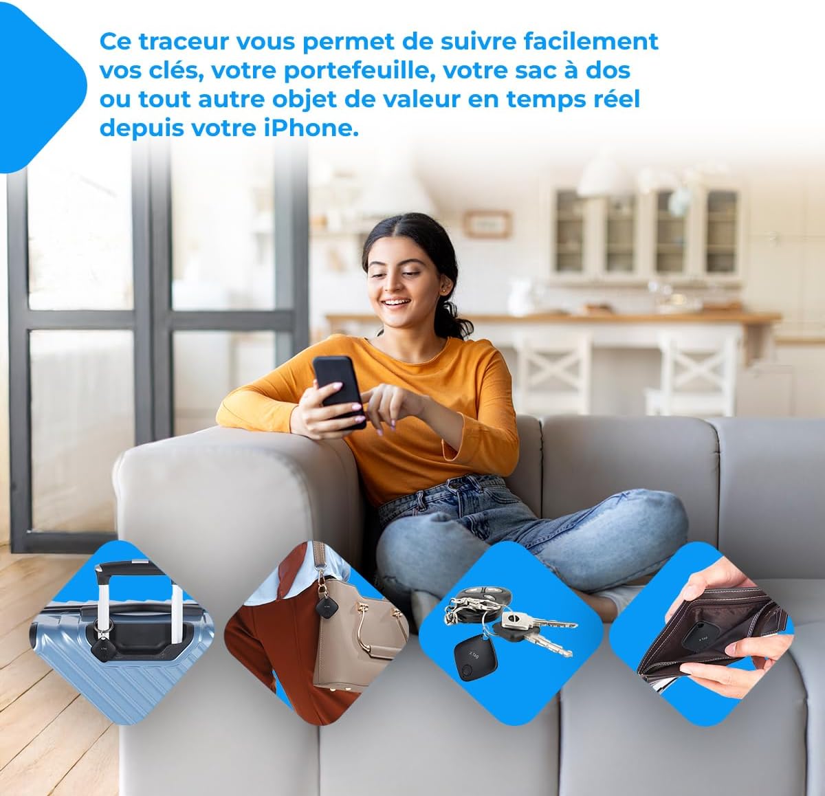 Traceur GPS Magnétique compatible iPhone & Android- iSecure