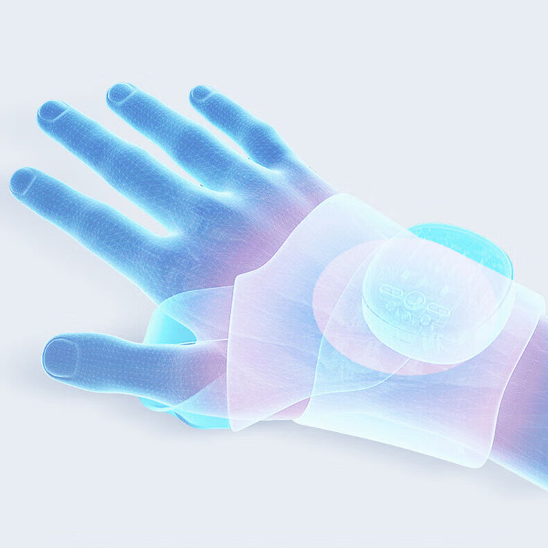 ThermoFlex™ – Bracelet Chauffant 3-en-1 | Massage EMS & Soutien Poignet (Canal Carpien, Tendinite, Fatigue musculaire)