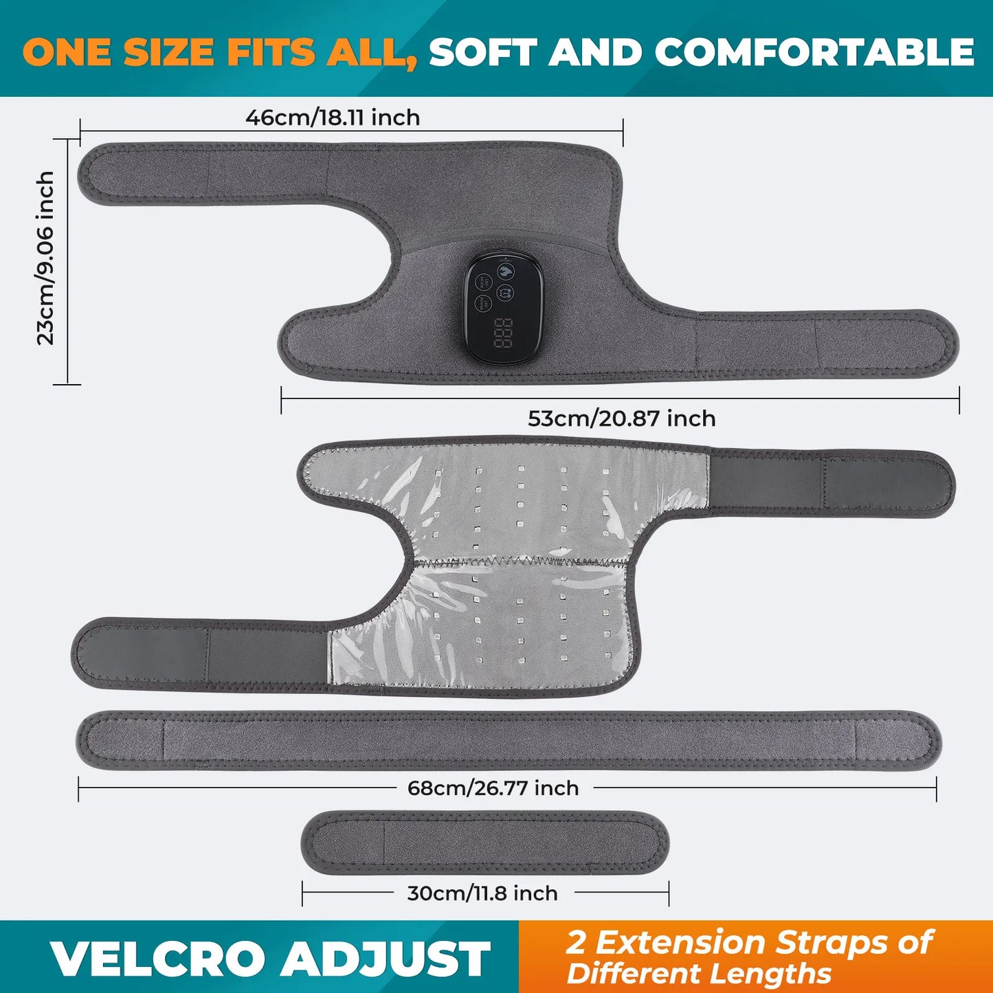 RelaxArti – Orthèse Chauffante & Vibrante 3-en-1 (Genou, Épaule, Coude)